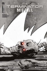 Dynamite Comic Books > Incentives TERMINATOR METAL #5 1:5 INCV CVR J SEBASTIAN PIRIZ B&W TRADE DRESS VAR 72513035989605101 1225DE8170