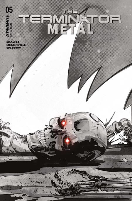 Dynamite Comic Books > Incentives TERMINATOR METAL #5 1:5 INCV CVR J SEBASTIAN PIRIZ B&W TRADE DRESS VAR 72513035989605101 1225DE8170