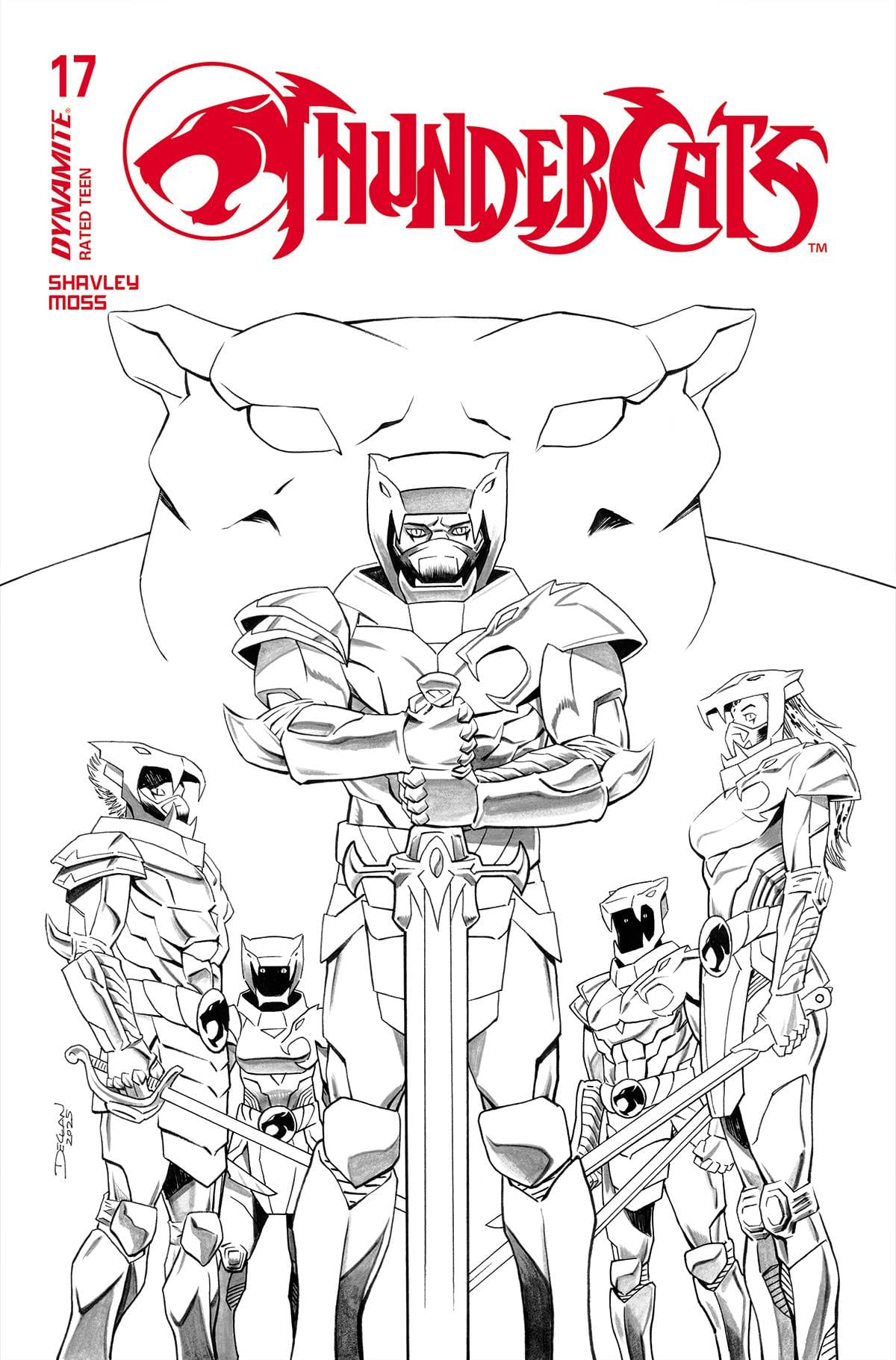 Dynamite Comic Books > Incentives THUNDERCATS #17 CVR N 1:10 INCV SHALVEY LINE ART 72513034116717141 APR250194