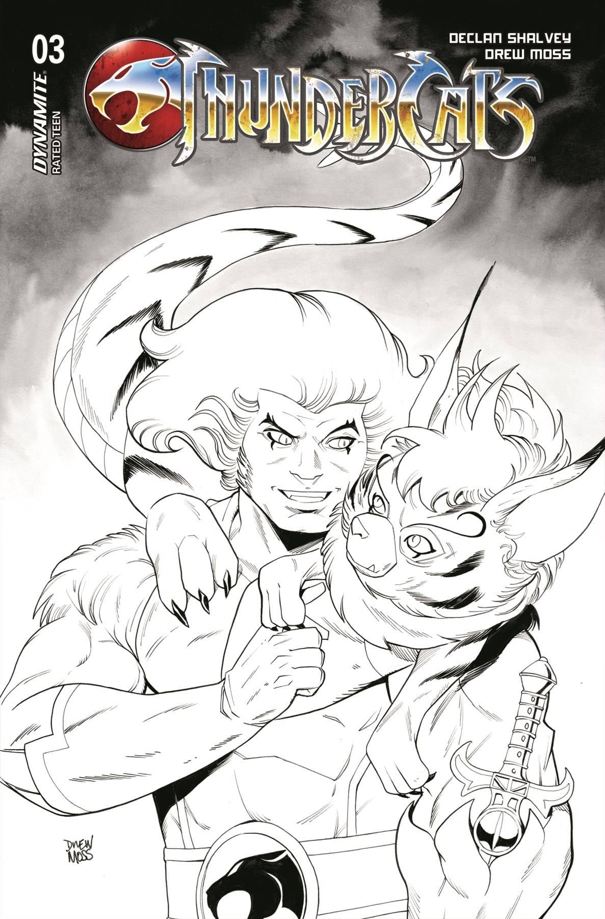 THUNDERCATS #3 CVR Z 1:10 INCV MOSS SNARF B&W