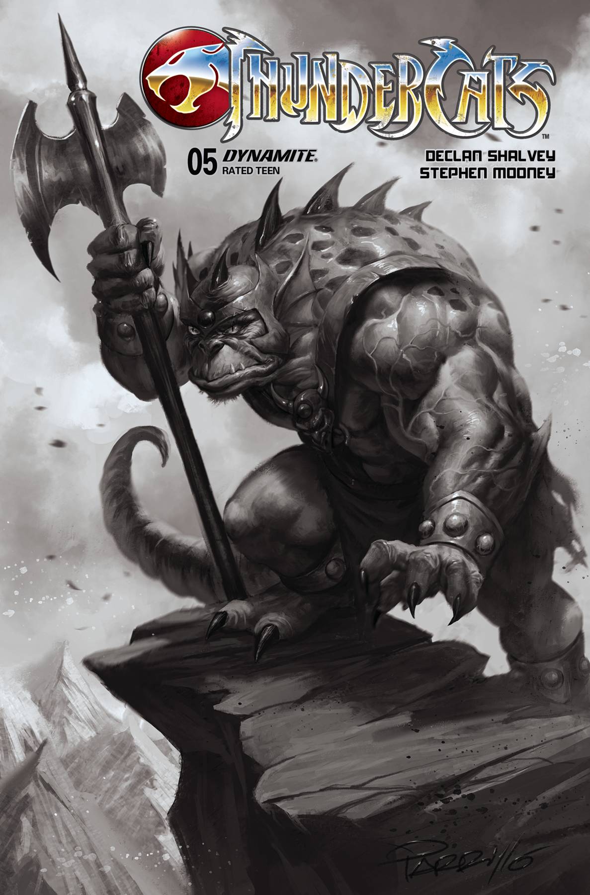 DYNAMITE Comic Books > Incentives THUNDERCATS #5 CVR O 1:15 INCV PARRILLO B&W 72513034116705151 APR240209