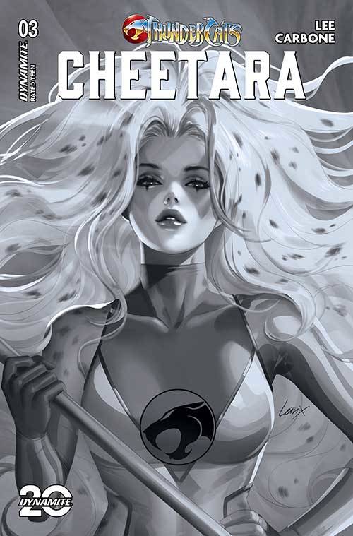 DYNAMITE Comic Books > Incentives THUNDERCATS CHEETARA #3 CVR Q 1:10 FOC INCV LEIRIX B&W 72513034662903171