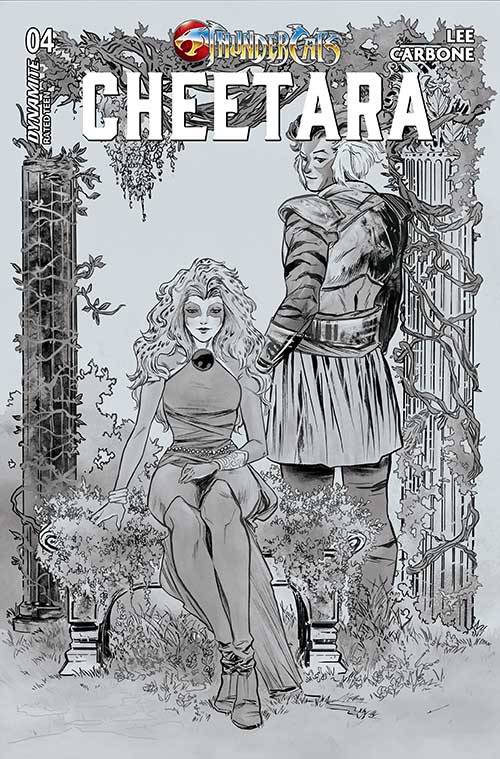 DYNAMITE Comic Books > Incentives THUNDERCATS CHEETARA #4 CVR M 1:10 FOC INCV LEE B&W 72513034662904131