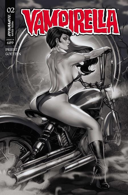 VAMPIRELLA (2026) #2 CVR M INC 1:7 ELIAS CHATZOUDIS B&W VAR
