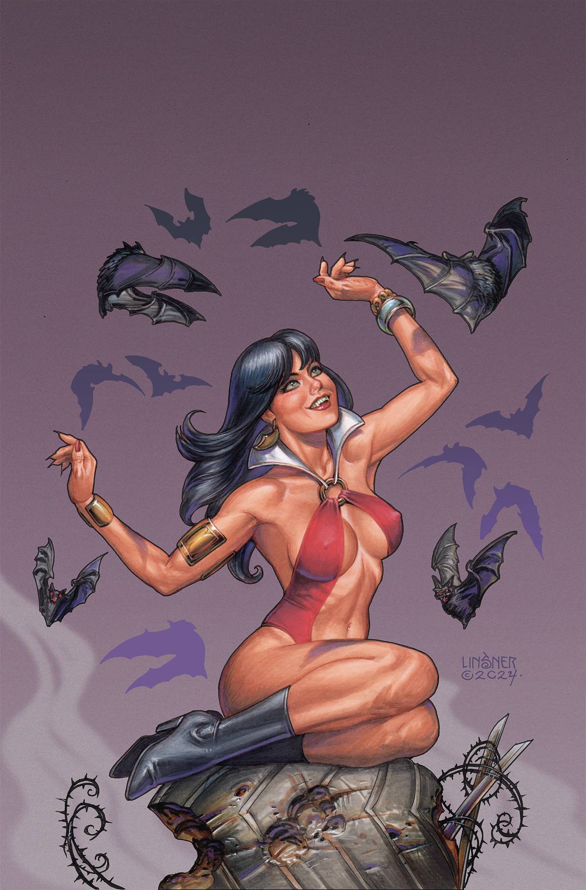 Dynamite Comic Books > Incentives VAMPIRELLA DARK REFLECTIONS #5 CVR M 1:30 INCV LINSNER VI 72513034587505131 AUG240352