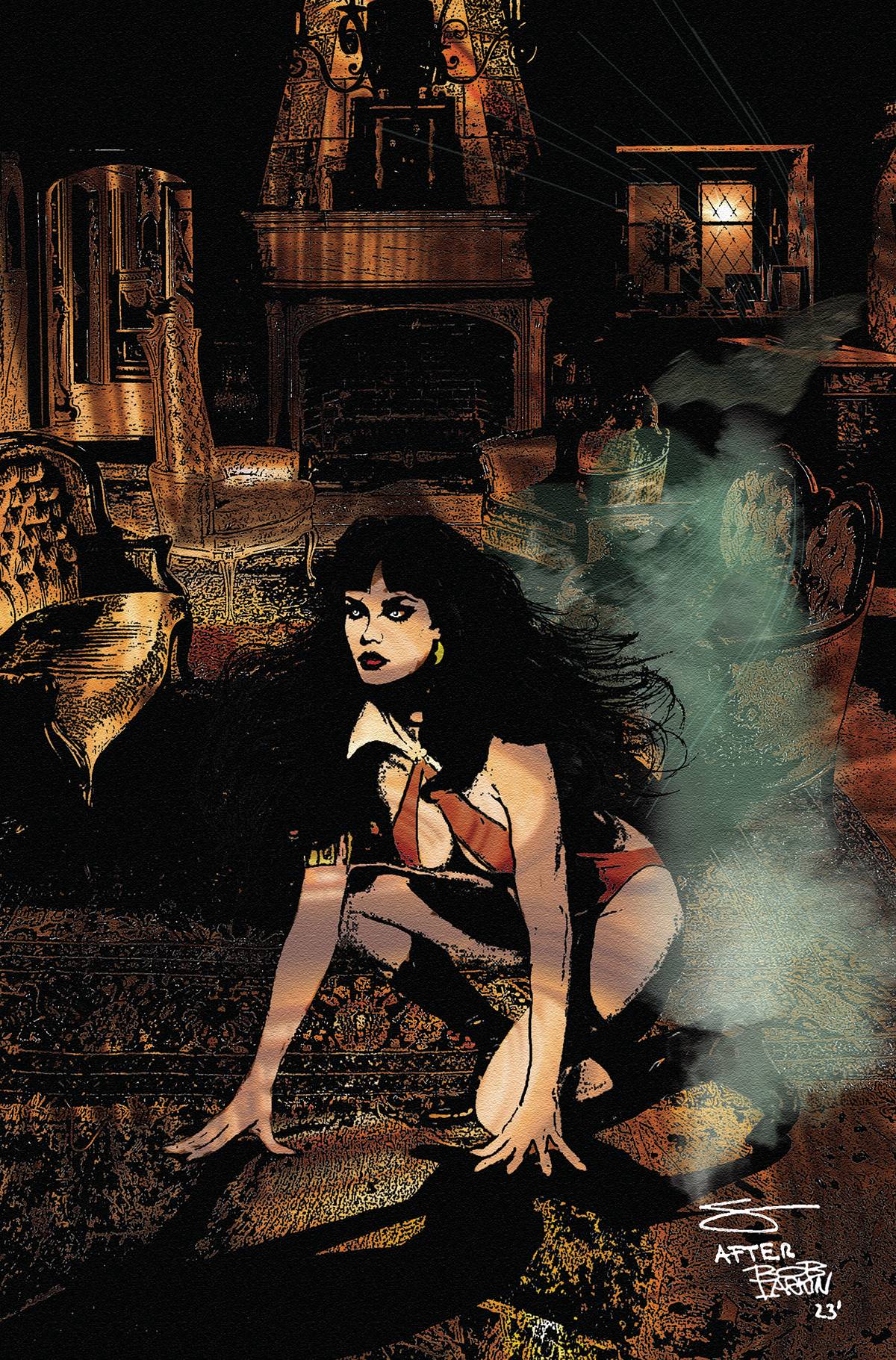 Dynamite Comic Books > Incentives VAMPIRELLA DEAD FLOWERS #3 CVR I 1:15 INCV FRAZETTA & FRE 72513033375903091 OCT230350