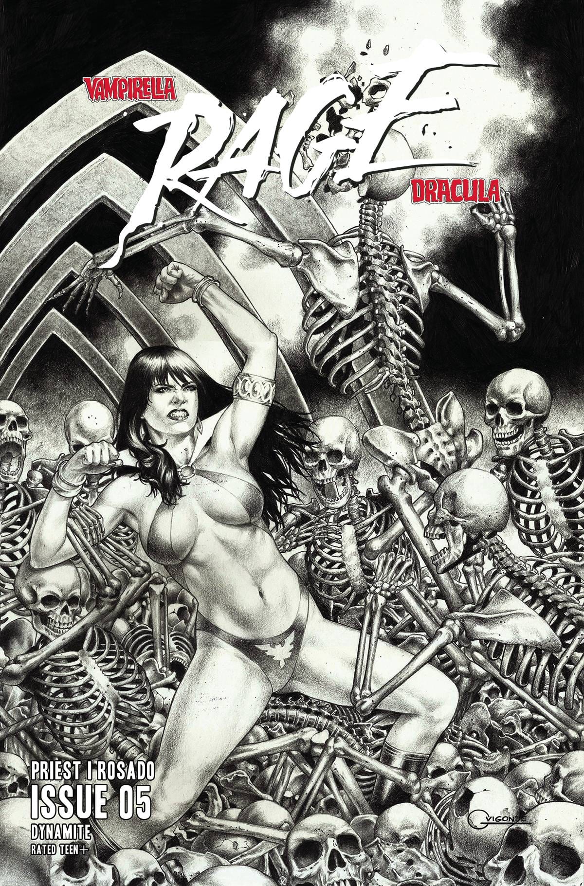 VAMPIRELLA DRACULA RAGE #5 CVR G 1:10 INCV VIGONTE LINE A