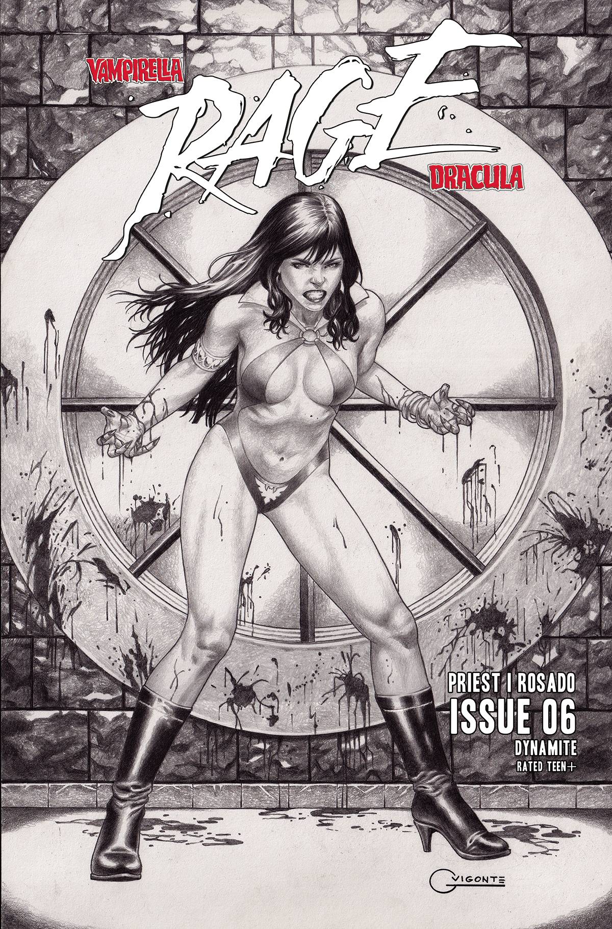 VAMPIRELLA DRACULA RAGE #6 CVR G 1:10 INCV VIGONTE LINE A