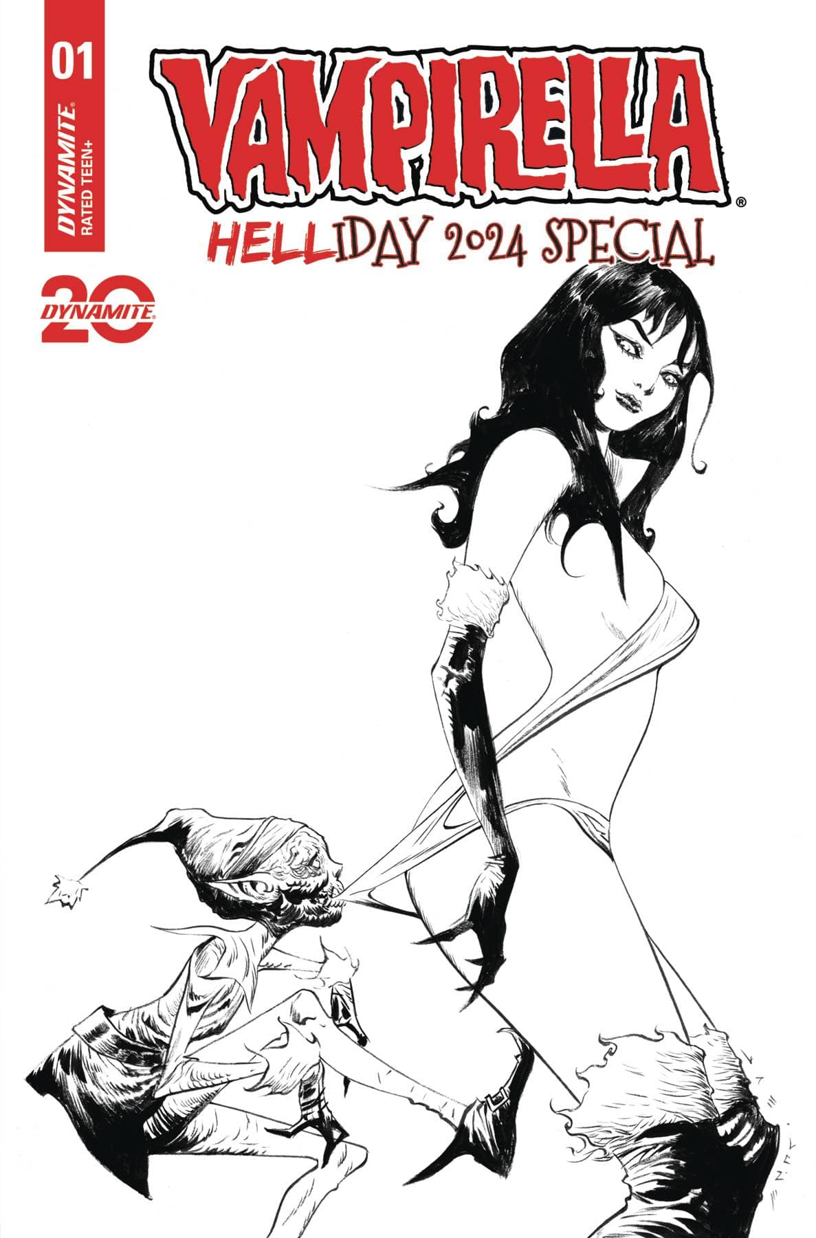 Dynamite Comic Books > Incentives VAMPIRELLA HELLIDAY 2024 SP #1 CVR E 1:10 INCV LEE LINE A 72513035107401051 OCT240200