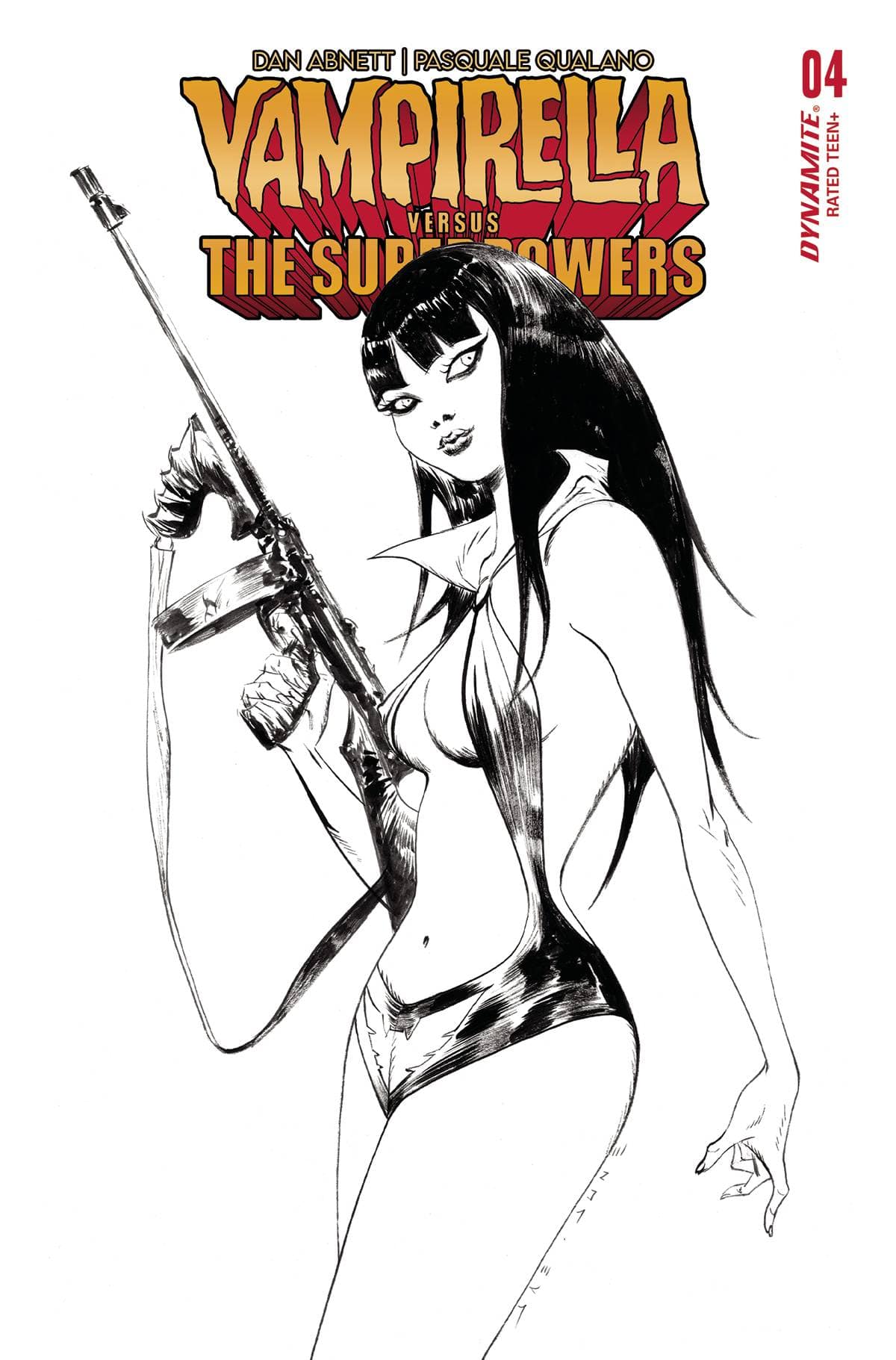 VAMPIRELLA VS SUPERPOWERS #4 CVR G 1:10 INCV VAR LEE B&W