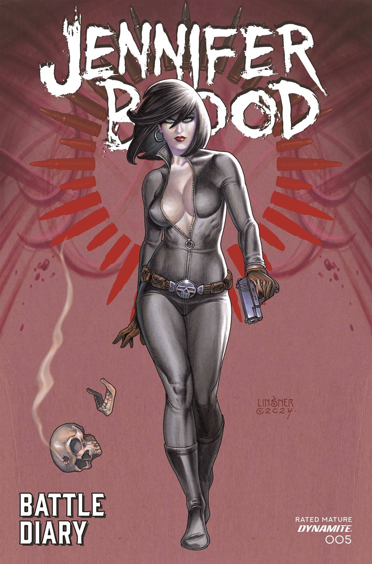 DYNAMITE Comic Books JENNIFER BLOOD BATTLE DIARY #5 CVR A LINSNER (MR) 72513033810505011 FEB240300