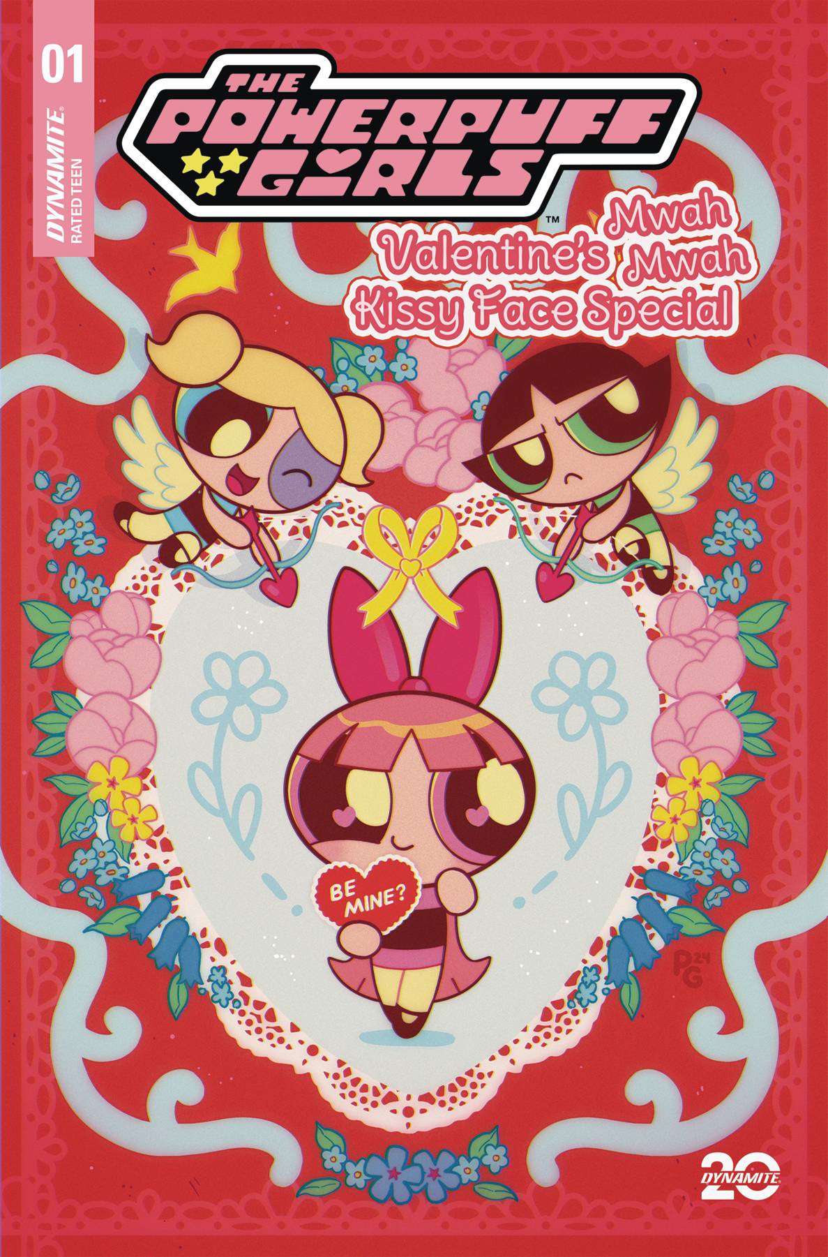 Dynamite Comic Books POWERPUFF GIRLS VALENTINES KISSY FACE SP #1 CVR A GANUCHEAU 72513035275001011 DEC240245