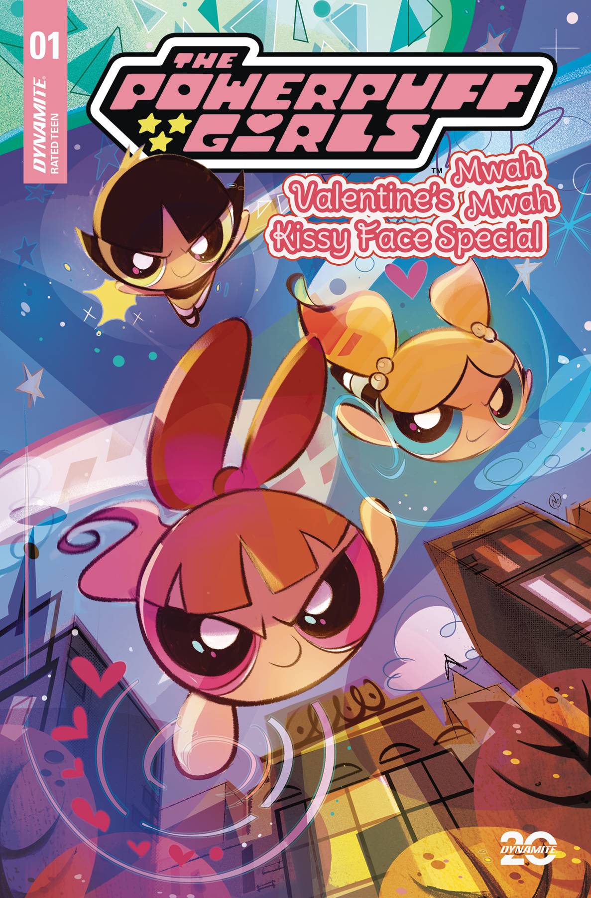 Dynamite Comic Books POWERPUFF GIRLS VALENTINES KISSY FACE SP #1 CVR B BALDARI 72513035275001021 DEC240246
