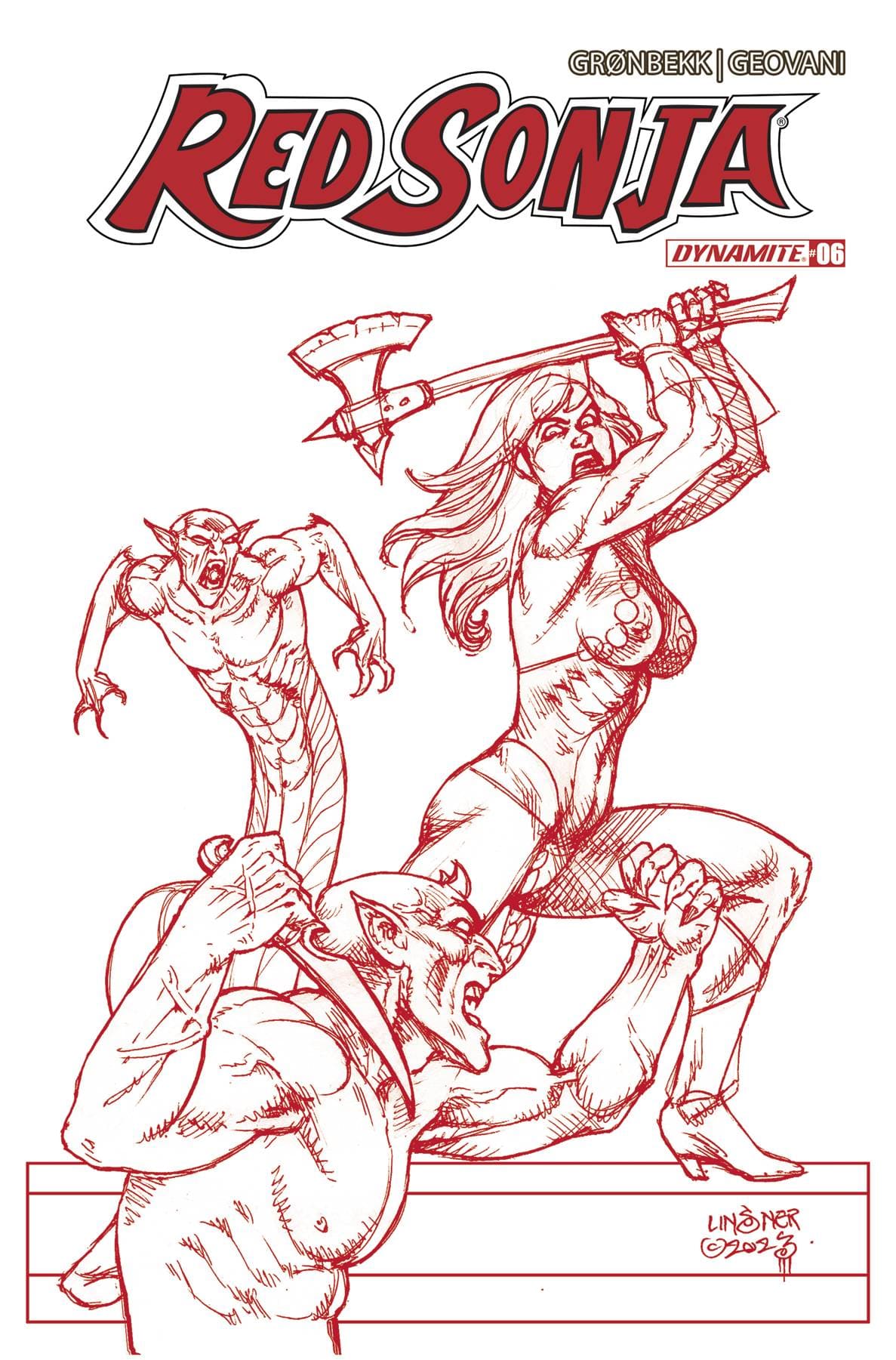 RED SONJA 2023 #6 CVR Q 1:10 INCV LINSNER FIERY RED L