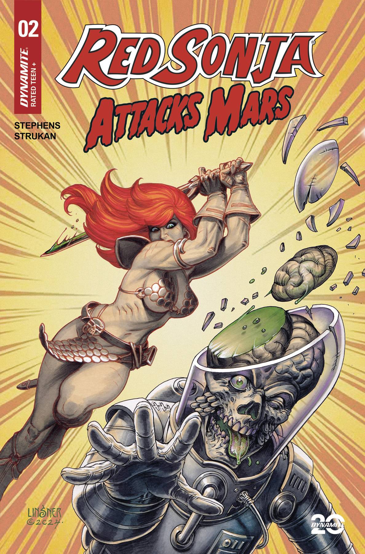 Dynamite Comic Books RED SONJA ATTACKS MARS #2 CVR A LINSNER 72513035355902011 FEB250207
