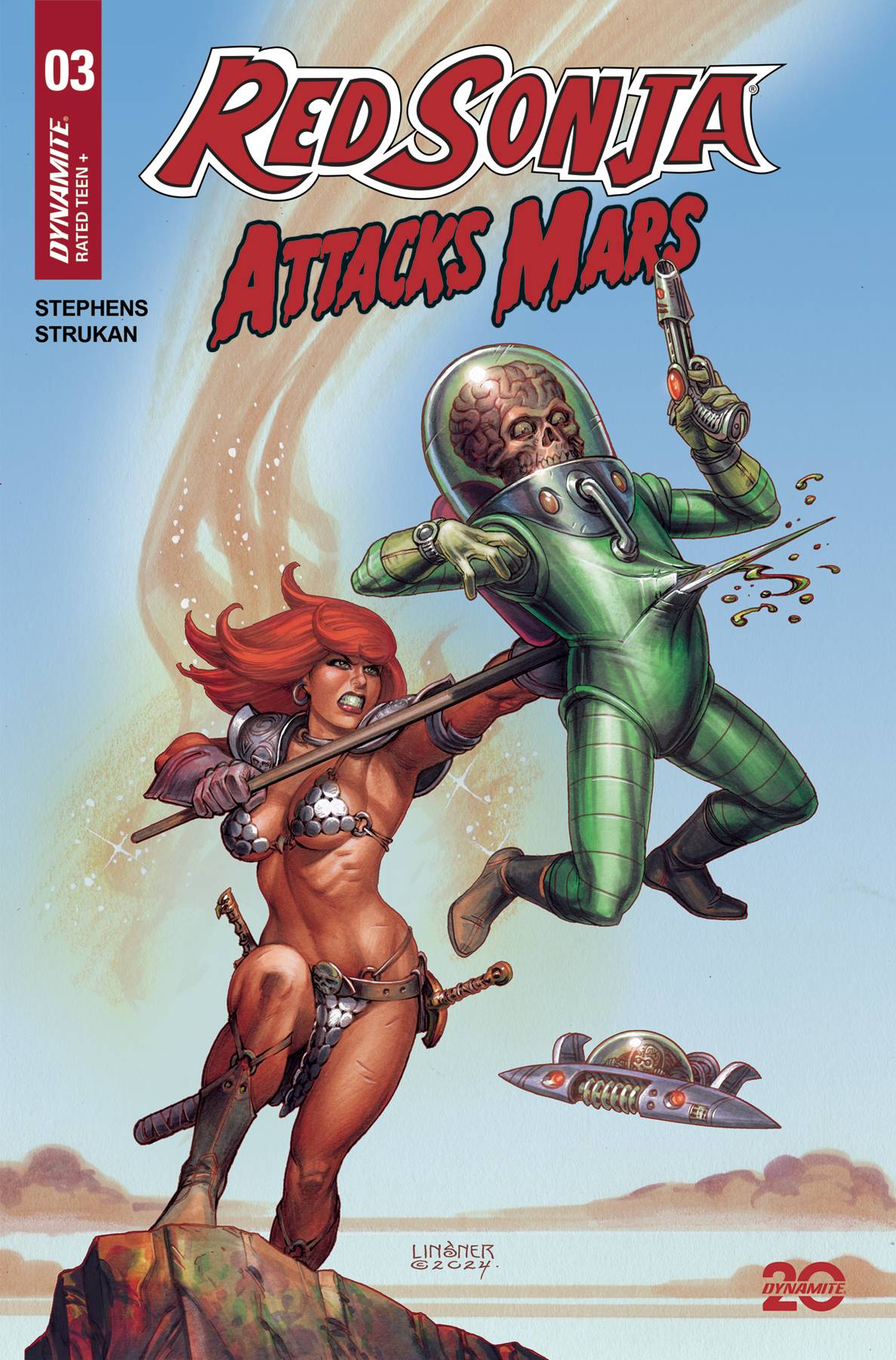 Dynamite Comic Books RED SONJA ATTACKS MARS #3 CVR A LINSNER 72513035355903011 MAR250106