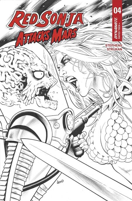 DYNAMITE Comic Books RED SONJA ATTACKS MARS #4 (OF 4) CVR J INC 1:7 GREG LAND LINE ART VAR 72513035355904101 0525DE920
