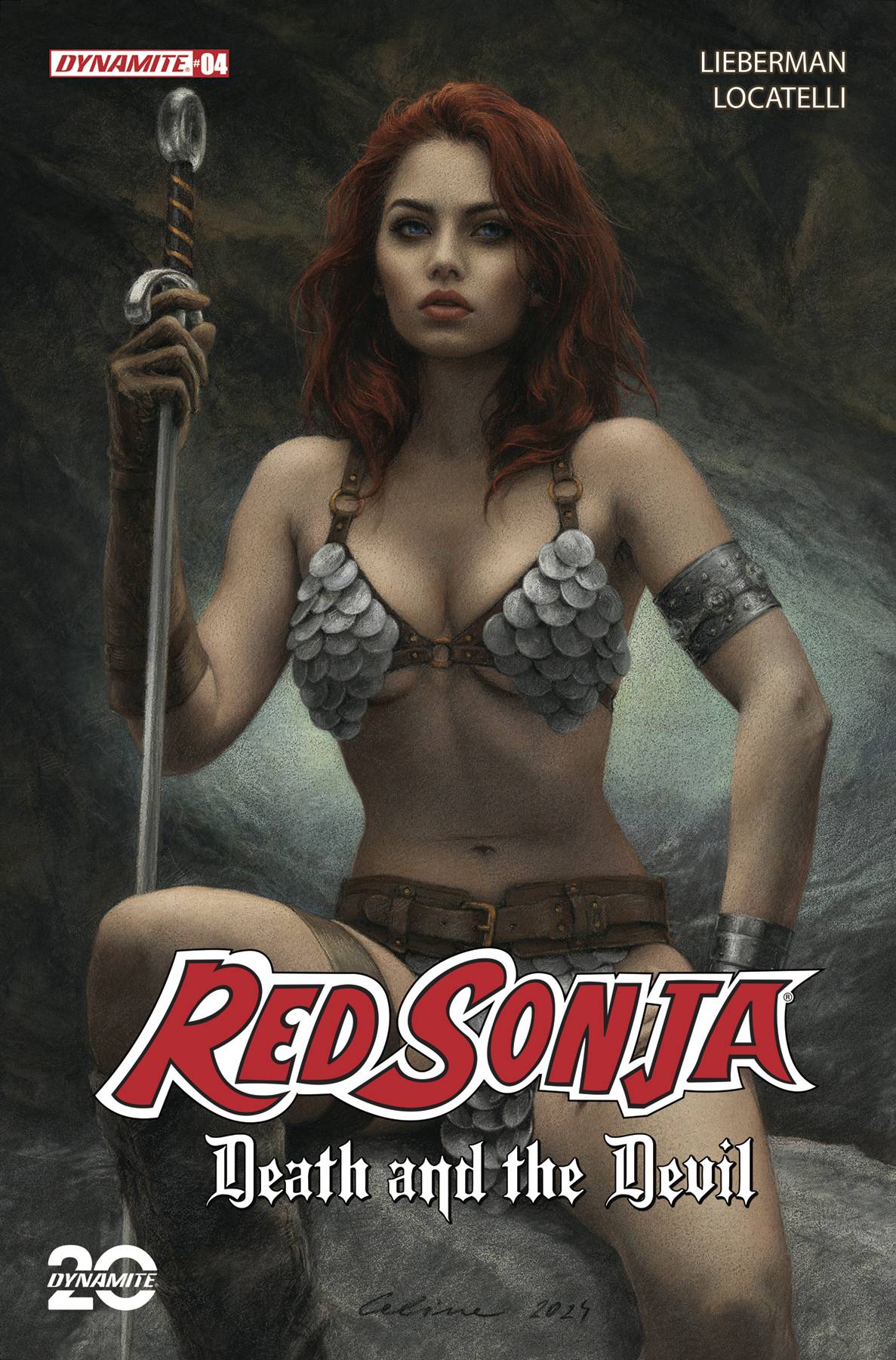 Dynamite Comic Books RED SONJA DEATH AND THE DEVIL #4 CVR B CELINA 72513034851704021 OCT240281