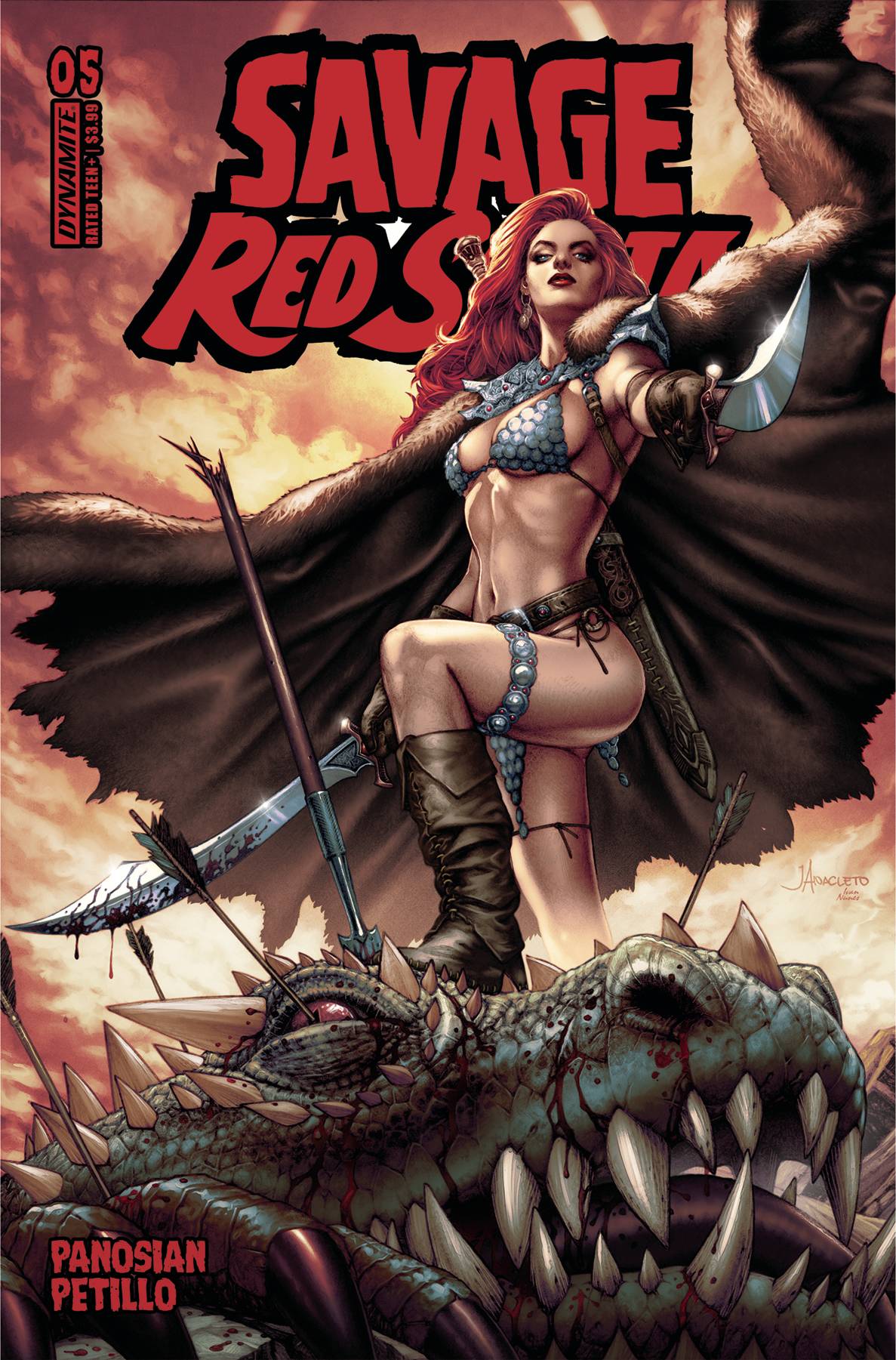 DYNAMITE Comic Books SAVAGE RED SONJA #5 CVR C ANACLETO 72513033601905031 JAN240233