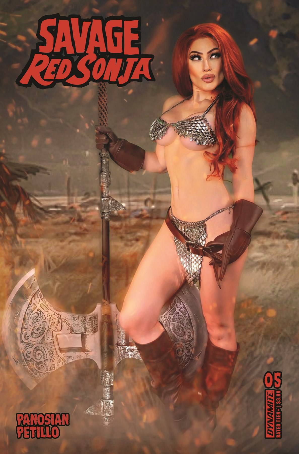 DYNAMITE Comic Books SAVAGE RED SONJA #5 CVR D COSPLAY 72513033601905041 JAN240234