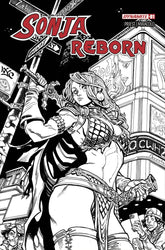 DYNAMITE Comic Books SONJA REBORN #1 CVR O 1:10 INCV HARDIN LINE ART 72513035800401151