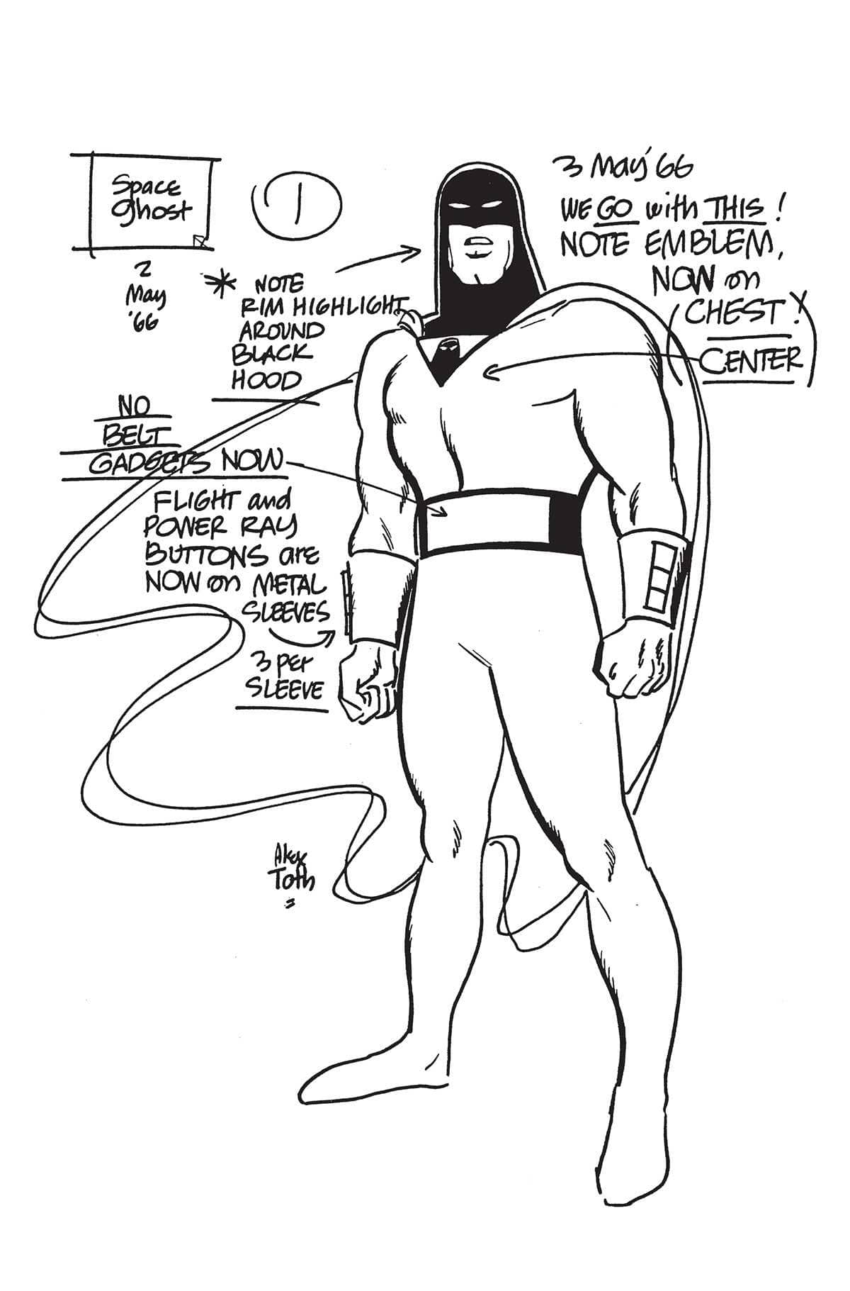 Space Ghost #1 CVR U FOC Toth Model Sheet