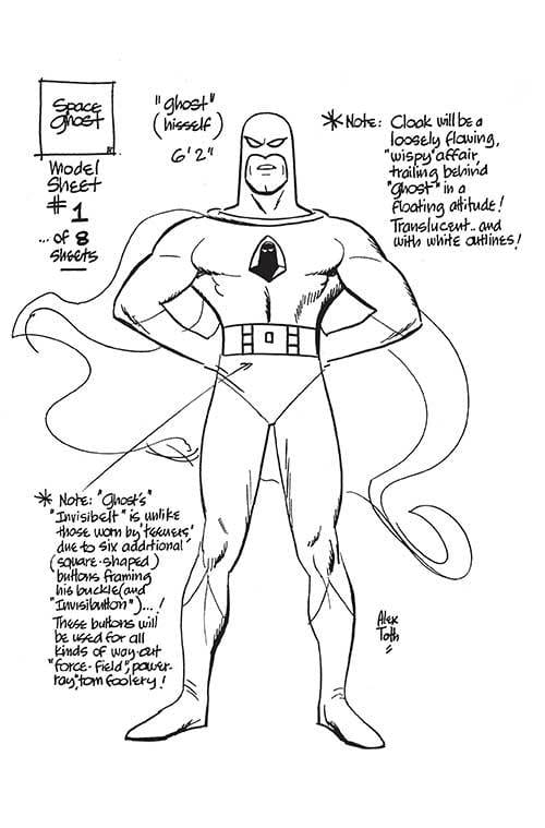 SPACE GHOST #3 CVR T FOC TOTH MODEL SHEET VIRGIN