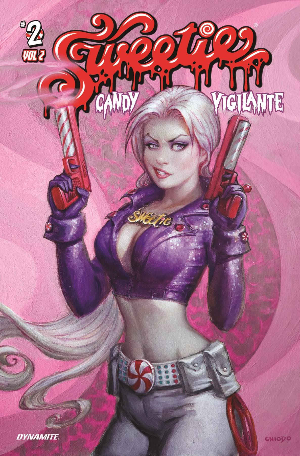 DYNAMITE Comic Books SWEETIE CANDY VIGILANTE VOL 2 #2 CVR J FOC CHIODO PINK (MR) 72513034119802101 JAN249133