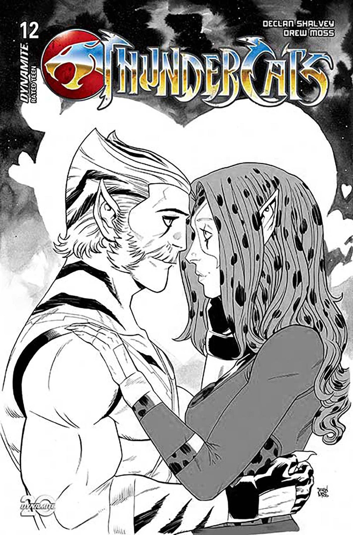 DYNAMITE Comic Books THUNDERCATS #12 CVR ZB 1:7 FOC INCV DREW MOSS B&W (C: 1-0 72513034116712281 STL363022