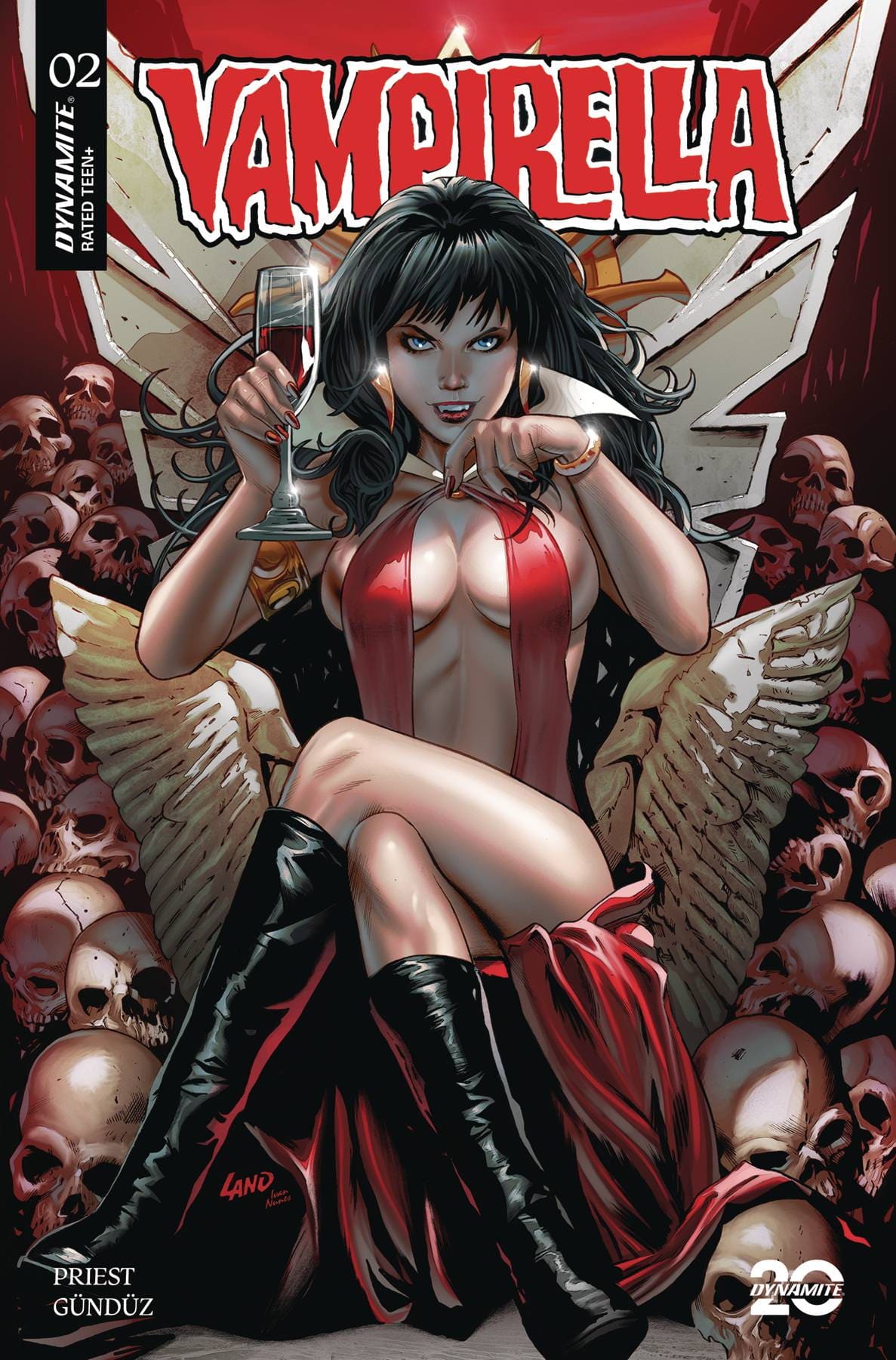 Dynamite Comic Books VAMPIRELLA (2025) #2 CVR F LAND FOIL 72513035358002061 FEB250184