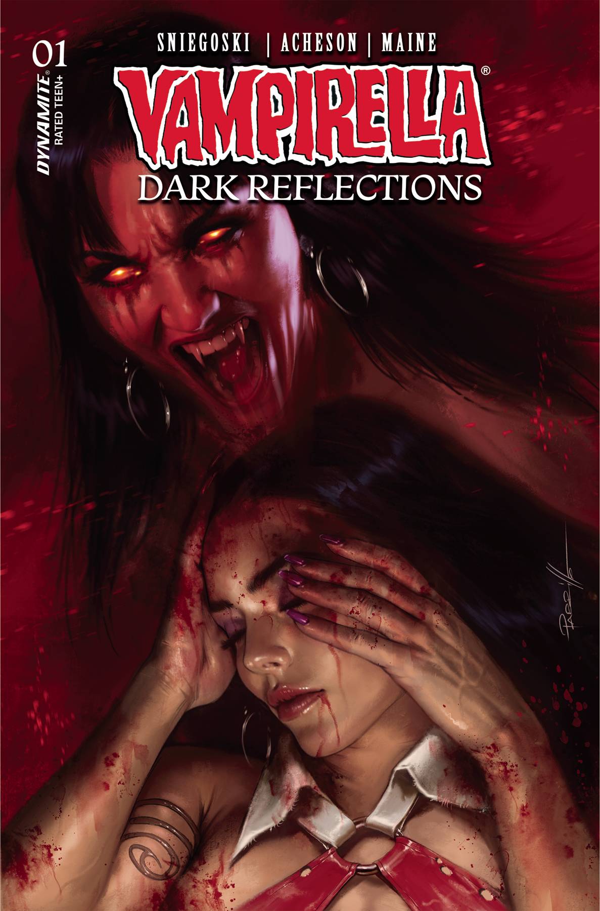 DYNAMITE Comic Books VAMPIRELLA DARK REFLECTIONS #1 CVR F PARRILLO FOIL 72513034587501061 APR240149