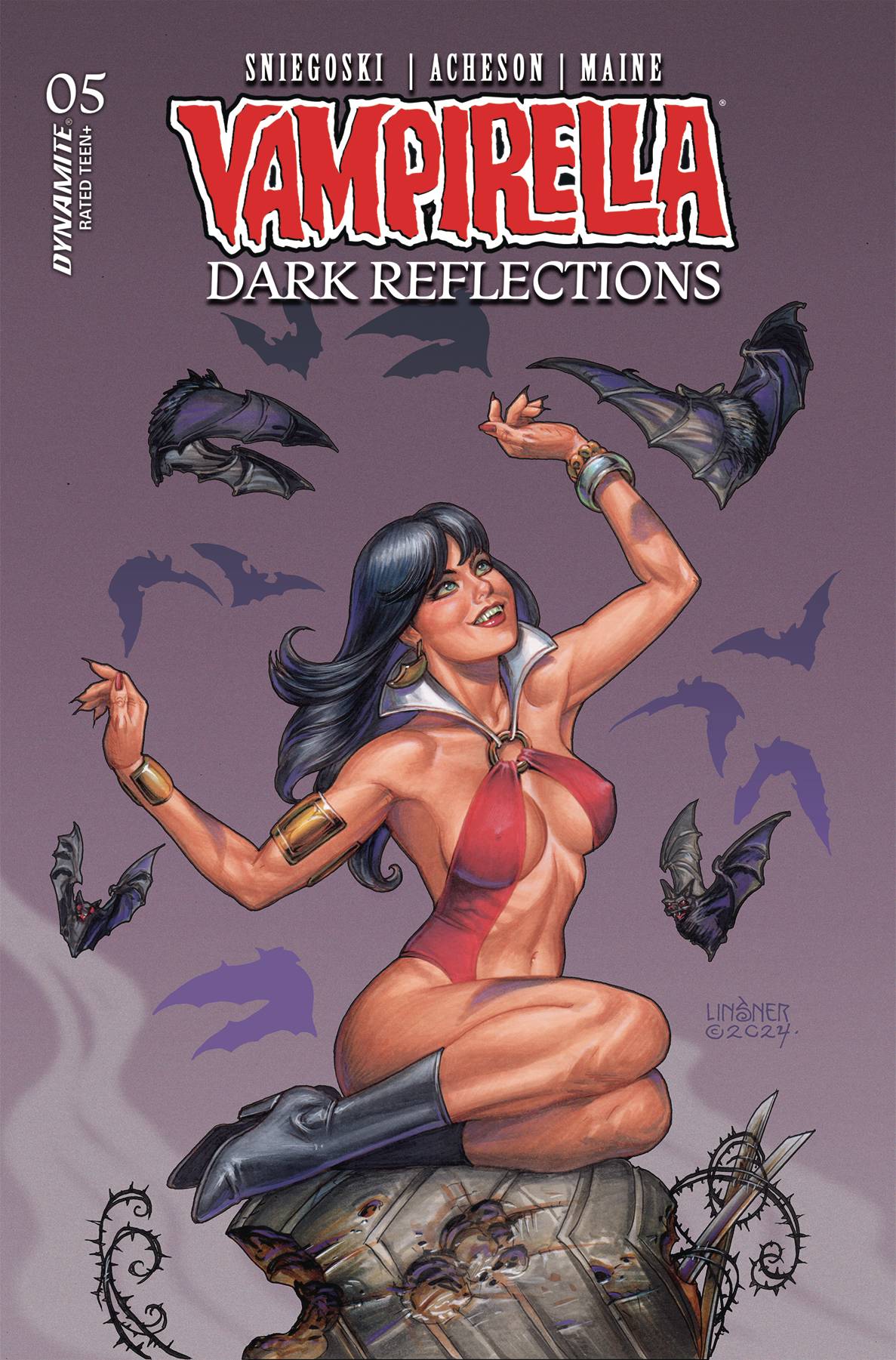 Dynamite Comic Books VAMPIRELLA DARK REFLECTIONS #5 CVR B LINSNER 72513034587505021 AUG240341