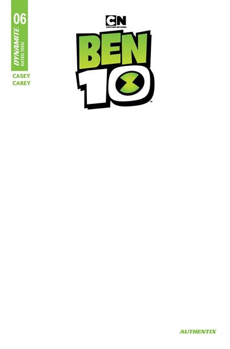 DYNAMITE Entertainment Comic Books BEN 10 #6 CVR F BLANK AUTHENTIX VAR (Release Date: 11/04/2026) 72513036343506061 0926DE0648