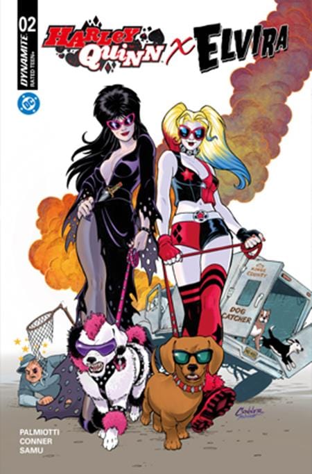 DYNAMITE Entertainment Comic Books HARLEY QUINN X ELVIRA #2 CVR A AMANDA CONNER DOGS 72513035710602011 0925DE0566