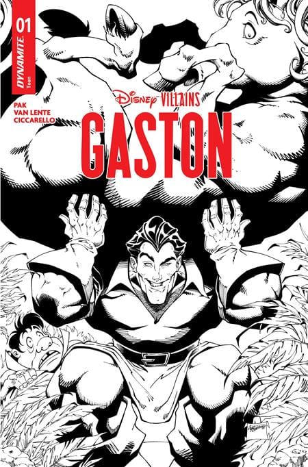 DYNAMITE Entertainment Comic Books > Incentives DISNEY VILLAINS GASTON #1 CVR I INC 1:15 WILL ROBSON LINE ART VAR 72513035801101091 0126DE0605