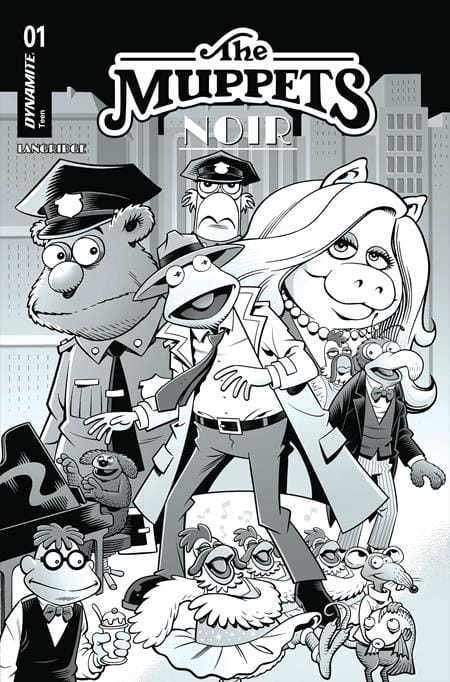 DYNAMITE Entertainment Comic Books > Incentives MUPPETS NOIR #1 CVR G INC 1:15 ROGER LANGRIDGE LINE ART VAR 72513036286501071 1225DE0637