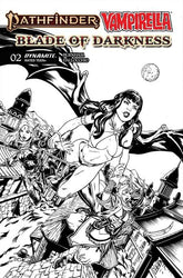 DYNAMITE Entertainment Comic Books > Incentives PATHFINDER VAMPIRELLA BLADE OF DARKNESS #2 CVR F INC 1:10 STEVEN CUMMINGS LINE ART VAR (Release Date: 11/25/2026) 72513036738902061 0926DE0703