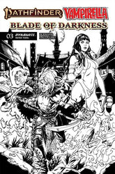 DYNAMITE Entertainment Comic Books > Incentives PATHFINDER VAMPIRELLA BLADE OF DARKNESS #3 CVR F INC 1:10 STEVEN CUMMINGS LINE ART VAR (Release Date: 12/23/2026) 72513036738903061 1026DE0682