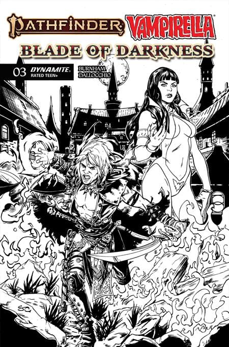 PATHFINDER VAMPIRELLA BLADE OF DARKNESS #3 CVR F INC 1:10 STEVEN CUMMINGS LINE ART VAR (Release Date: 12/23/2026)