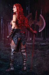 DYNAMITE Entertainment Comic Books > Incentives RED SONJA BARBARELLA #2 CVR I INC 1:10 COSPLAY IVY RED SONJA VIRGIN VAR (Release Date: 12/02/2026) 72513036857702091 1026DE0694