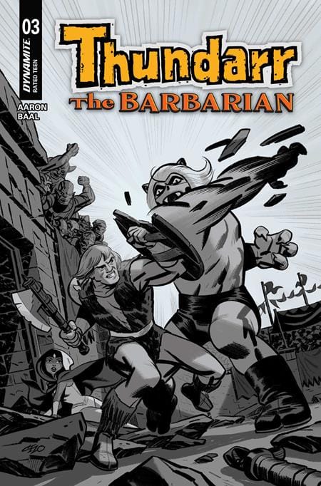 DYNAMITE Entertainment Comic Books > Incentives THUNDARR THE BARBARIAN #3 CVR F INC 1:10 MICHAEL CHO LINE ART VAR 72513036251303061 0126DE0683