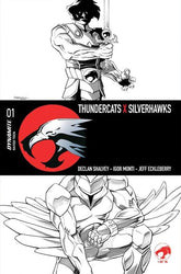 DYNAMITE Entertainment Comic Books > Incentives THUNDERCATS X SILVERHAWKS #1 CVR N INC 1:35 DECLAN SHALVEY LINE ART VAR 72513036404301141 0226DE0743