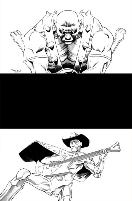 THUNDERCATS X SILVERHAWKS #4 CVR M INC 1:7 DECLAN SHALVEY LINE ART VIRGIN VAR