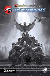 DYNAMITE Entertainment Comic Books > Incentives THUNDERCATS X SILVERHAWKS THUNDERHAWKS #1 CVR J INC 1:15 MARCO FAILLA B&W VAR 72513036405001101 0226DE0757