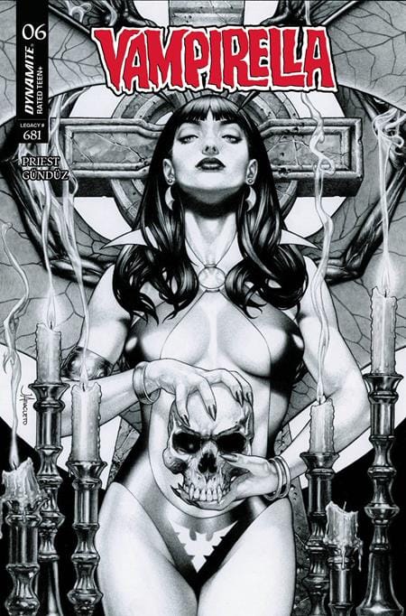 VAMPIRELLA (2025) #6 CVR J INC 1:15 JAY ANACLETO B&W VAR