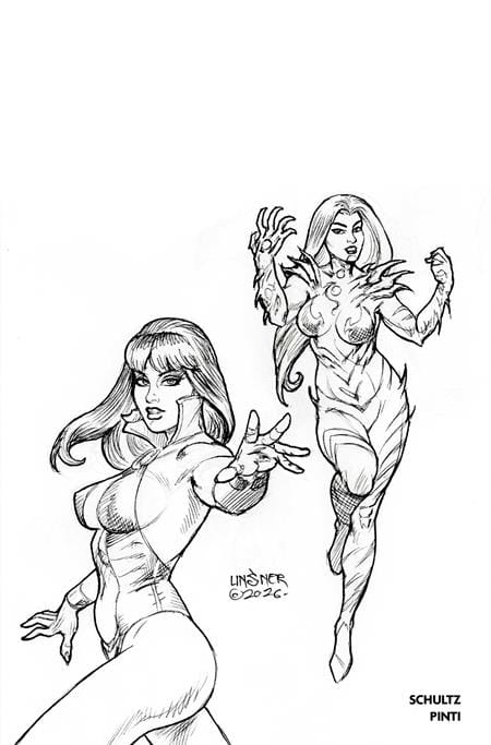VAMPIRELLA X WITCHBLADE SPECIAL #1 (ONE SHOT) CVR T INC 1:20 JOSEPH MICHAEL LINSNER LINE ART VIRGIN VAR (Release Date: 09/30/2026)