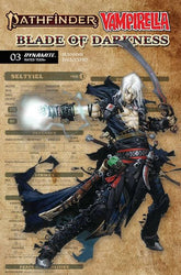 DYNAMITE Entertainment Comic Books PATHFINDER VAMPIRELLA BLADE OF DARKNESS #3 CVR C WAYNE REYNOLDS CHARACTER SHEET VAR (Release Date: 12/23/2026) 72513036738903031 1026DE0679