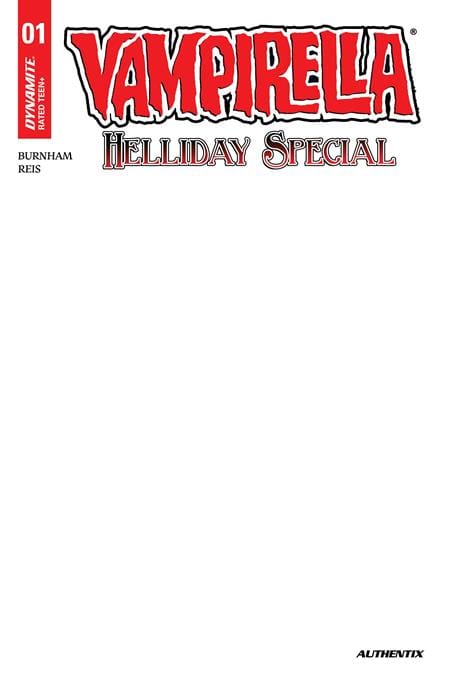 VAMPIRELLA HELLIDAY SPECIAL 2026 #1 (ONE SHOT) CVR D BLANK AUTHENTIX VAR (Release Date: 12/09/2026)