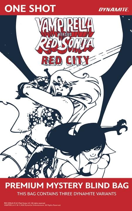DYNAMITE Entertainment Comic Books VAMPIRELLA VS RED SONJA RED CITY #1 CVR F PREMIUM MYSTERY BLIND BAG VAR (Release Date: 08/05/2026) 0626DE0824