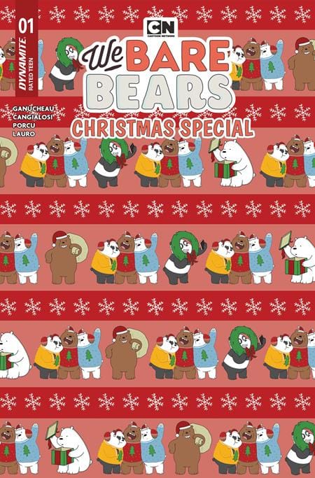 DYNAMITE Entertainment Comic Books WE BARE BEARS CHRISTMAS SPECIAL #1 (ONE SHOT) CVR C WRAPPING PAPER VAR (Release Date: 12/16/2026) 72513036863801031 1026DE0834